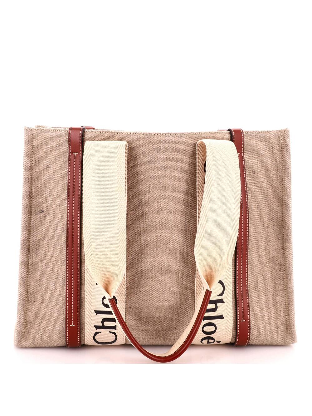 Chloe Woody Tote Canvas With Leather #349274C85B